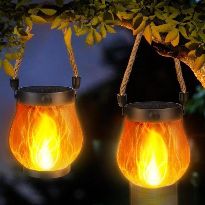 Solar Flickering Flame Garden Light
